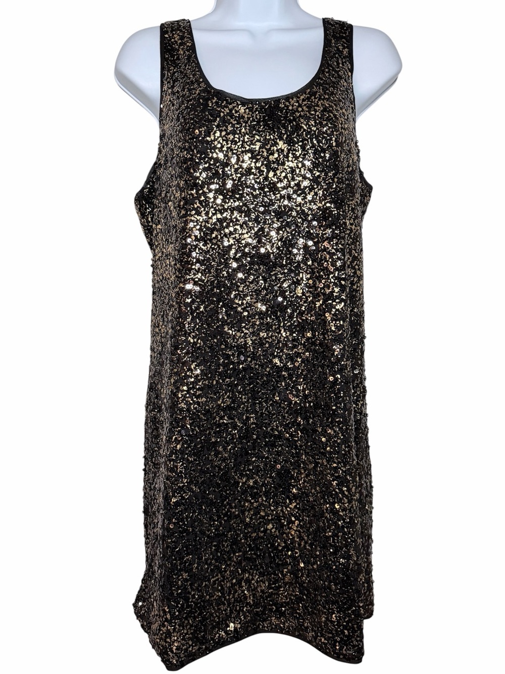 Diane Von Furstenburg DVF Gold Sequin Dress Woman’s 6